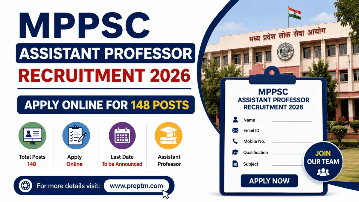 MPPSC Assistant Professor Recruitment 2026: Apply Online for 148 Posts